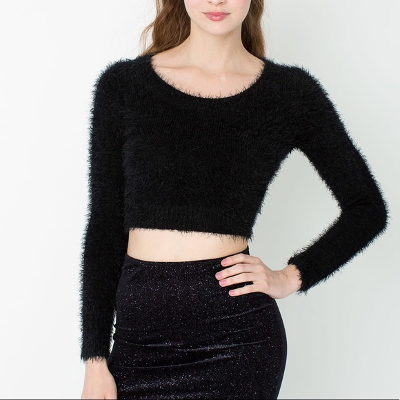 American Apparel Fuzzy Cropped Sweater - Picture 2 of 2